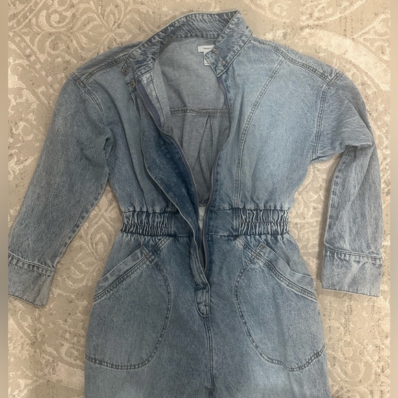 Forever 21 denim jumpsuit 0X washed but never worn - Picture 7 of 8